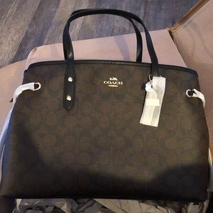 Coach Signature Drawstring Carryall Shoulder Bag